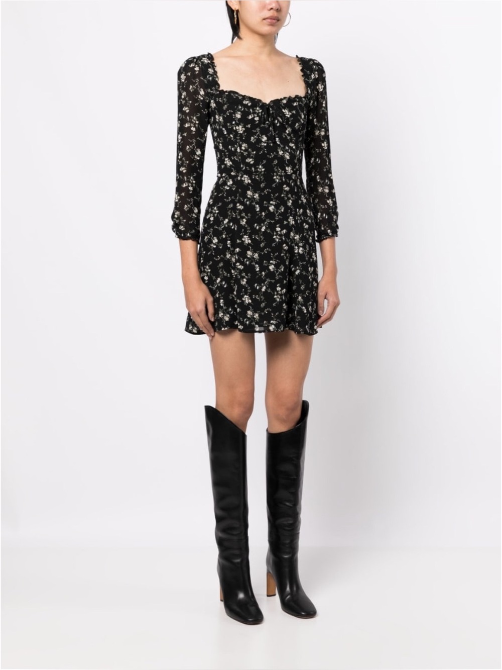 Reformation Remi Floral Print Mini Dress